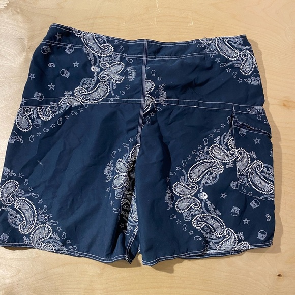 Joe Boxer Navy Paisley Swim Shorts XXL (44-46) (MX) - Picture 6 of 8